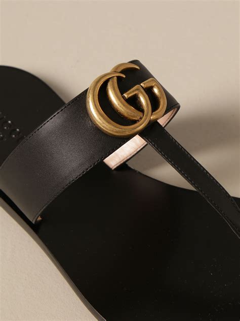 negozio gucci sandigliano|gucci flat sandals on sale.